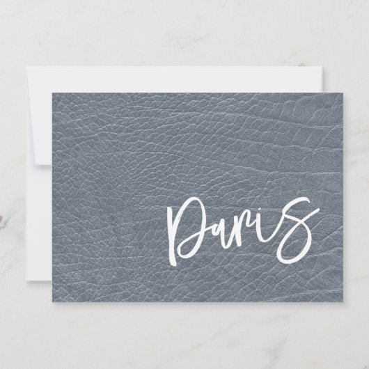 Silver Paris Passport Dankeskarte (Rückseite)