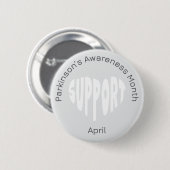 Silver Parkinson’s Awareness Month Button (Vorne & Hinten)