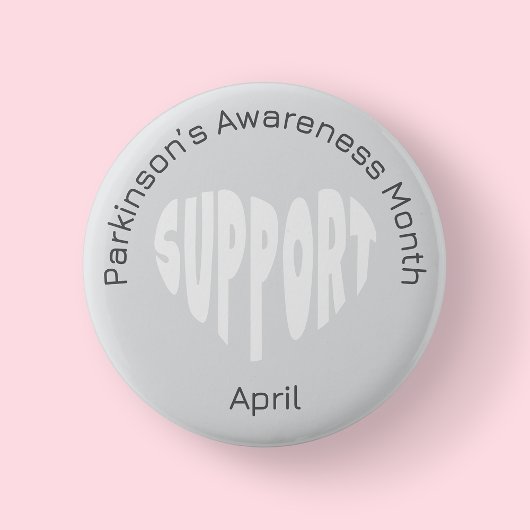Silver Parkinson’s Awareness Month Button