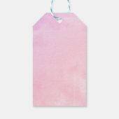 Silver Pastel Colors Gown Floral Quinceanera Party Geschenkanhänger (Rückseite)