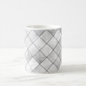 Silver Patchwork Look Quilt Muster Kaffeetasse (Mittel)