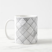 Silver Patchwork Look Quilt Muster Kaffeetasse (Links)