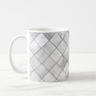 Silver Patchwork Look Quilt Muster Kaffeetasse