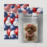 SILVER PATRIOTIC BALLOON DANKE