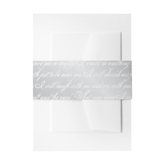 Silver Pattern Belly Band (Vorderseite Beispiel)