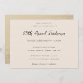 SILVER PEACH SKETCH STRIPED LINE CORPORATE EVENT EINLADUNG (Vorne/Hinten)