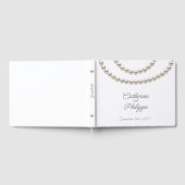 Silver Pearl Elegant Necklace Wedding Gästebuch (Voll)