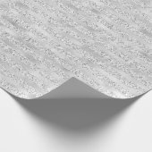 Silver Pearl Glam Glitzer Streifen     Geschenkpapier (Ecke)