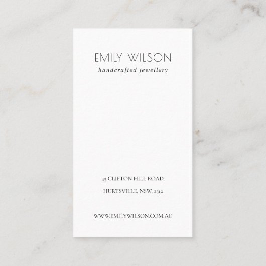 Silver Pearl Leather Texture Earring Display Visitenkarte (Rückseite)