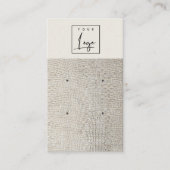 Silver Pearl Leather Texture Earring Display Visitenkarte (Vorderseite)