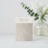 Silver Pearl Leather Texture Earring Display Visitenkarte (Stehend Vorderseite)