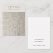 Silver Pearl Leather Texture Earring Display Visitenkarte (Vorne/Hinten)