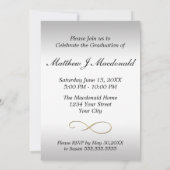 Silver Pearl Mirror Formal Abschluss Einladung (Rückseite)