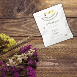 Silver Pearl Necklace Wedding Geschenktütchen