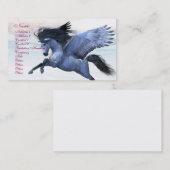 SILVER PEGASUS-GESCHÄFTSKARTE VISITENKARTE (Vorne/Hinten)
