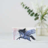 SILVER PEGASUS-GESCHÄFTSKARTE VISITENKARTE (Stehend Vorderseite)