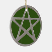Silver Pentagramm Keramik Ornament (Rechts)