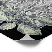 Silver Peony Blume Personalisiert Foto hinzufügen Poster (Ecke)