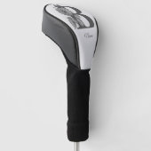 Silver Peony Elegant Monogram Initial B Ihr Name Golf Headcover (angewinkelt)