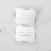 Silver Peony on White Dankokarte Dankeskarte (Innenseite)