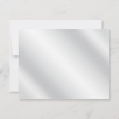 Silver Peony on White Repcard Einladung (Rückseite)