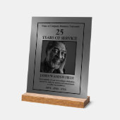 Silver/Personalised Photo - Employee Award Acrylschild (Winkel)