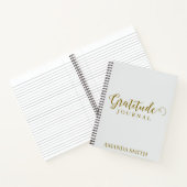 Silver Personalisiert Dankbarkeit Journal Gold Pri Notizblock (Innenseite)