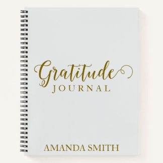 Silver Personalisiert Dankbarkeit Journal Gold Pri Notizblock