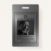 Silver/Personalized Photo - Employee Award Ausweis (Vorderseite)