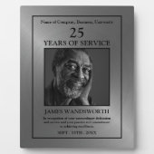Silver/Personalized Photo - Employee Award Plaque Fotoplatte (Vorderseite)