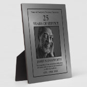 Silver/Personalized Photo - Employee Award Plaque Fotoplatte (Seite)