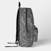 Silver & Pewter Camouflage Glitter Monogrammed Bedruckter Rucksack (Links)
