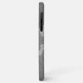 Silver & Pewter Camouflage Glitzer Mit Monogramm Case-Mate iPhone Hülle (Hinten/Links)