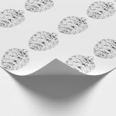 Silver Pinecone Weißwrapping Paper Geschenkpapier (Ecke)