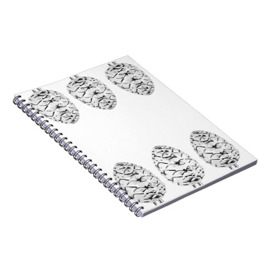 Silver Pinecones Notebook Notizblock (Rechte Seite)