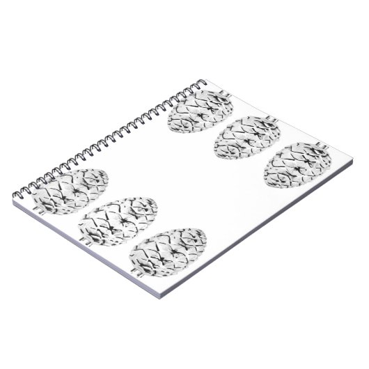 Silver Pinecones Notebook Notizblock (Linke Seite)