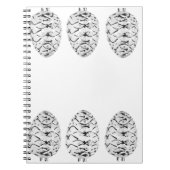 Silver Pinecones Notebook Notizblock (Vorderseite)