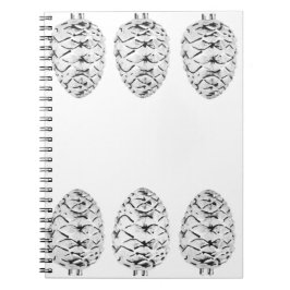 Silver Pinecones Notebook Notizblock