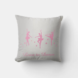 Silver & Pink Ballerina Ballerina Ballettkissen zu Kissen