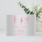 SILVER PINK BALLERINA UAWG EINLADUNG (Stehend Vorderseite)