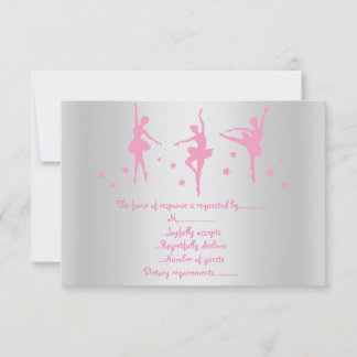 SILVER PINK BALLERINA UAWG EINLADUNG