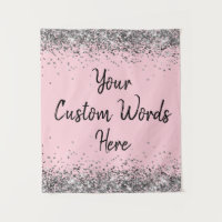 Silver Pink Black Birthday Party Foto Stand Prop