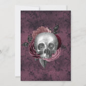 Silver Pink Black Skull Head Polterabend Einladung (Rückseite)