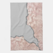 Silver Pink Brushed Metal Glitzer Geschirrtuch (Vertikal)
