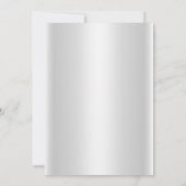 Silver Pink Damask Bow Sweet 16 Einladung (Rückseite)