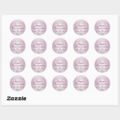 Silver & Pink Damask Pearl Quinceanera Sticker (Blatt)