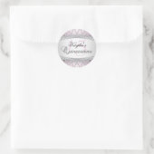 Silver & Pink Diamond Quinceanera Sticker (Tasche)