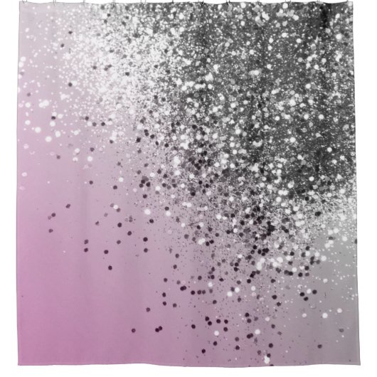 Silver Pink Glitzer Dream #1 (Imitate Glitzer) #sh Duschvorhang (Vorderseite)