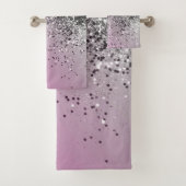Silver Pink Glitzer Dream #1 (Imitats Glitzer) #sh Badhandtuch Set (Insitu)