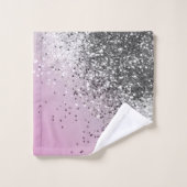 Silver Pink Glitzer Dream #1 (Imitats Glitzer) #sh Badhandtuch Set (Waschlappen)